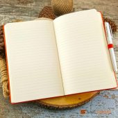 İsme Özel Termo Deri Turuncu Defter Roller Kalem Set - 2