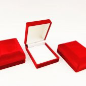 Floklu Süet Kutu Takı Kutusu Kadife Kutu - 1