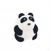925 Ayar Gümüş Kadife Panda Kutusunda Kalpli Kar Tanesi Kolye - 3