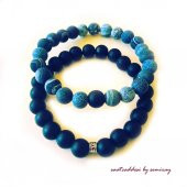 Doğal Taş Onix ve Akik Bileklik Takımı - 1