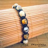 Doğal Jasper Taşlı Özel Tasarım El Örgü Bileklik Sevgiliye Hediye - 2