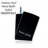 İsme Özel Metal Siyah Pürmüz Alevli Çakmak + Kalem Hediyeli thumbnail 1