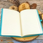 İsme Özel Termo Deri Defter ve Kalem Seti Turkuaz - 4