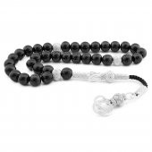 1000 Ayar Gümüş Kazaz Püsküllü Oltu Taşı Tesbih Babalar Günü - 1