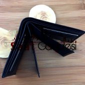 İsme Özel Vekar 20 Bölmeli 100 Deri Erkek Cüzdanı Siyah + HEDİYELİ - 2