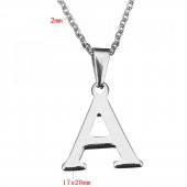 Kişiye Özel Harf Çelik Kolye Sevgiliye Hediye - 3