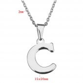 Kişiye Özel Harf Çelik Kolye Sevgiliye Hediye - 6