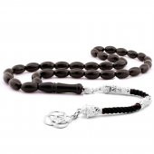 925 Ayar Gümüş Kazaz Püskül Arpa Kesim Oltu Tesbih Tespih thumbnail 1