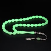 Şans Tüyü Püsküllü Arpa Kesim Fosforlu Tesbih - 1