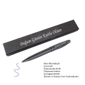 İsme Kişiye Özel Metal Siyah Tükenmez Kalem Öğretmenler Günü - 2