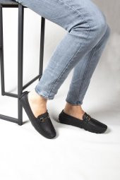 Günlük Siyah Hakiki Deri Erkek Ayakkabı - 8