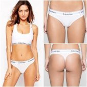 Calvin Klein Modern Cotton Bralette 3'lü Spor Bayan İç Giyim Set Calvin Klein Kadın Spor tanga boxer      BÜSTİYER - 3