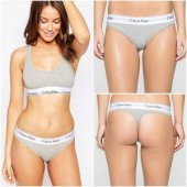 Calvin Klein Modern Cotton Bralette 3'lü Spor Bayan İç Giyim Set Calvin Klein Kadın Spor tanga boxer      BÜSTİYER - 4