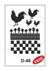 Artebella Stencil Şablon 20x30 cm. Model no: D-46 - 1