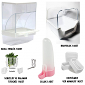 Tüm Kuşlar İçin Kafes İhtiyaç Seti 6 Parça - 1