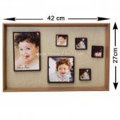 28x42 cm 6lı Ahşap Kendinyap Fotoğraflı Magnet Duvar Çerçevesi - 3