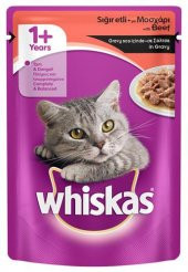 Whiskas Pouch Kedi Mama Biftekli 100gr - 1