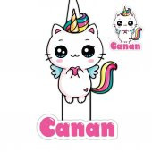 Kişiye Özel Bebek Kapı Süsü ve 25 Adet Magnet Seti Unicorn Boynuz - 1
