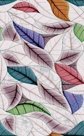 Diijital Baskı Kaymaz Taban Halı Mvh 296  RENKLİ 160X230 - 2