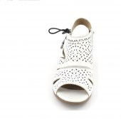 Venüs 1857204 Kadın Hakiki Deri Beyaz Topuklu Sandalet - 3