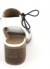 Venüs 1857204 Kadın Hakiki Deri Beyaz Topuklu Sandalet - 6