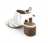 Venüs 1857204 Kadın Hakiki Deri Beyaz Topuklu Sandalet - 7