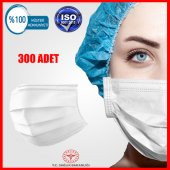 ULTRASONİK CERRAHİ MASKE 3 KATLI TELLİ 300 ADET - 1