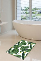 60x90 Dijital Baskılı  Kaymaz Tabanlı Madagaskar Banyo Paspası - 1