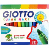 Giotto Keçeli Boya Kalemi Jumbo Turbo Maxi 12 Renk 454000 - 1
