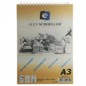 Alex Schoeller Aydınger Bloknot Eskiz Spiralli 60 YP A3 90 GR ALX-822 - 1