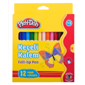 Play-Doh Keçeli Kalem Karton Kutu 5 MM 12 Renk PLAY-KE007 - 1