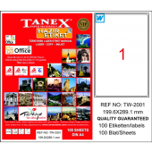 Tanex Lazer Etiket 100 YP 199.6x289.1 Laser-Copy-Inkjet TW-2001 - 1