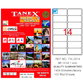 Tanex Lazer Etiket 100 YP 99.1x38.1 Laser-Copy-Inkjet TW-2014 - 1