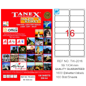 Tanex Lazer Etiket 100 YP 99.1x34 Laser-Copy-Inkjet TW-2016 - 1