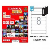 Tanex Lazer Etiket 100 YP 192x34 Laser-Copy-Inkjet TW-2108 - 1
