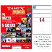 Tanex Lazer Etiket 100 YP 105x42.69 Laser-Copy-Inkjet TW-2712 - 1