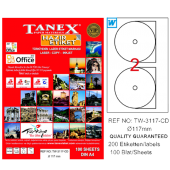 Tanex Cd Etiketi Laser-Copy-Inkjet 100 YP 117 MM TW-3117 - 1