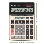 Gıpta Hesap Makinası Masa Üstü 12 Hane F3042 - 1