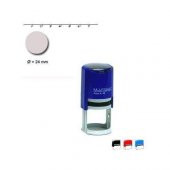 Mobi Stamps Yuvarlak Kaşe Printer Otomatik 24 MM Kırmızı-Mavi-Siyah R 24 - 1