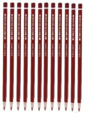 Adel Basic Kırmızı Kopya Kurşun Kalem 1 Düzine (12 Adet) - 1