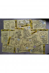 20 Adet Büyük Boy (A4) Kum Boyama Seti thumbnail 2