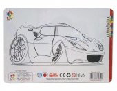 42 Parça Puzzle - Mavi Spor Araba Karton Yapboz - 3