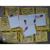 4 Adet Büyük Boy (A4) Kum Boyama Seti - 1