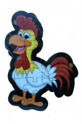 Horoz Şekilli Ahşap Puzzle Yapboz Yeni Ürün - 1