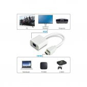 Hdmi To Vga Kablo Çevirici Dönüştürücü Görüntü Altın Uçlu-Full Hd - 9