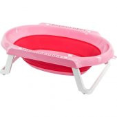 Irak Plastik Tiny Mini Art Katlanır Bebek Küveti Pembe CM-225 - 1