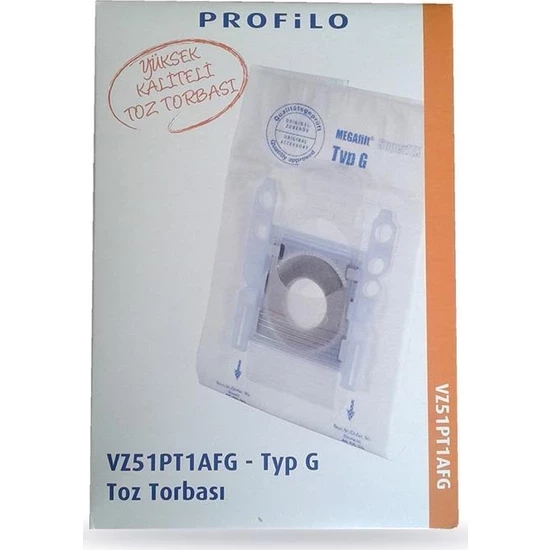 PROFİLO VZ51PT1AFG-TYP G ORJİNAL SÜPÜRGE BEZ TOZ TORBASI 1 KUTU - 1