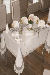 Nema Masa Örtüsü 26 Parça Krem thumbnail 4