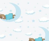 Grown Baby 105-2 Ayıcık Desenli Bebek Odası Duvar Kağıdı - 1