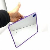 Plastik Çerçeveli Kare Askılı Ekonomik Ucuz Banyo Aynası 26x22 cm - 3